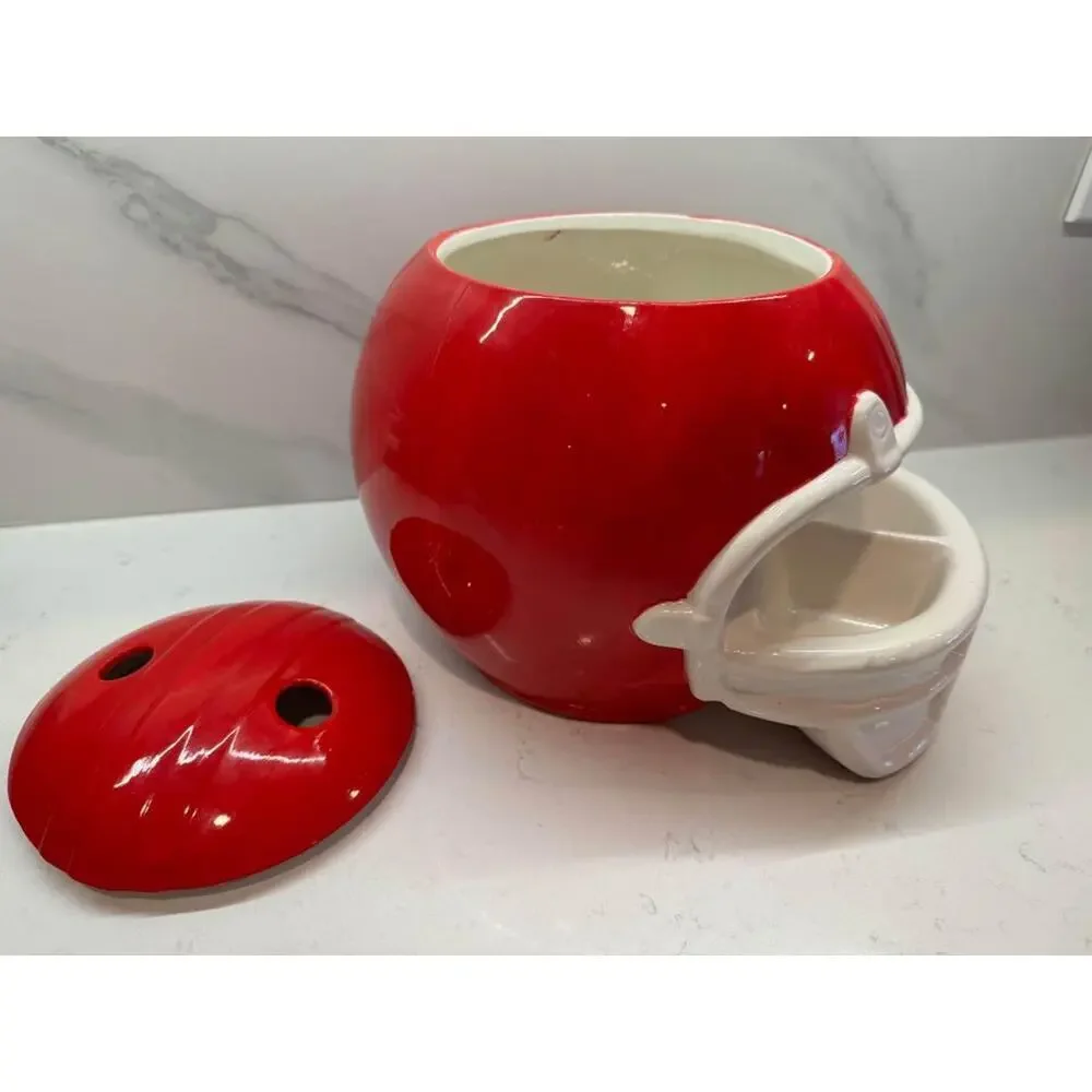 Ceramic Football Helmet Snack Appetizer Holder Serving Dish